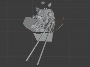 Noodle Box 002 3D Модель