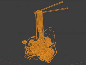 Noodle Box 002 3D Model