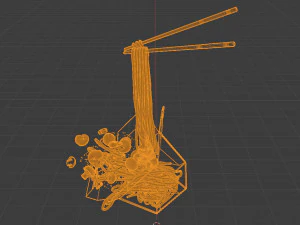 Noodle Box 002 3D Model