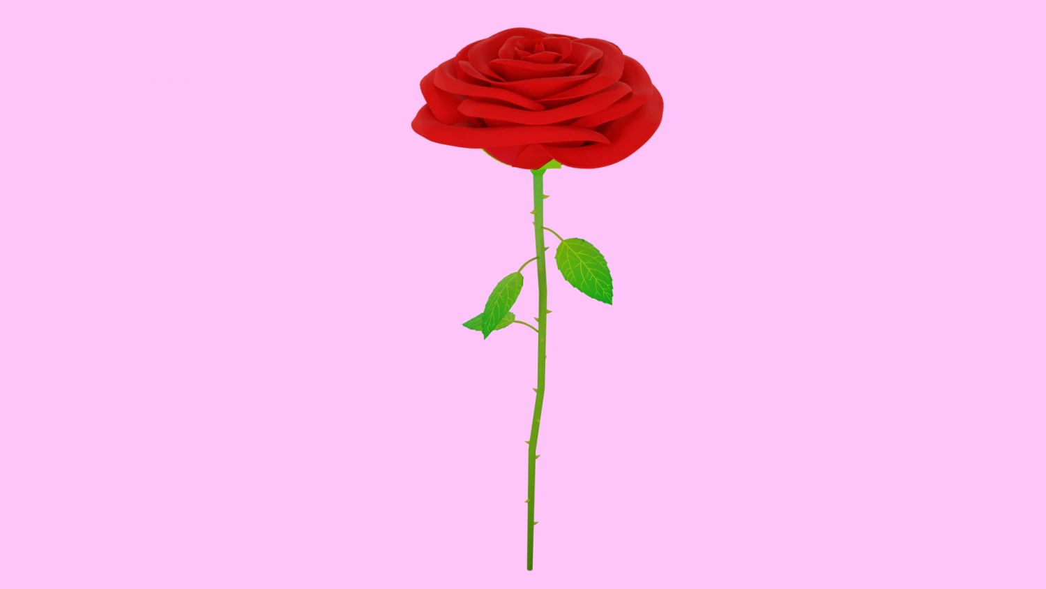Rose 001 3D Model .c4d .max .obj .3ds .fbx .stl .blend 