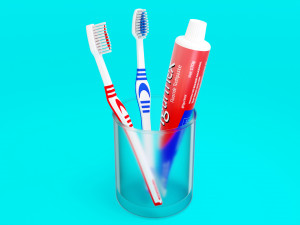 Toothpaste and Toothbrush 001 3Dモデル