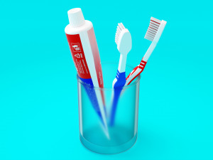 Toothpaste and Toothbrush 001 Modelo 3D