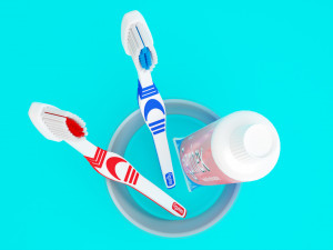 Toothpaste and Toothbrush 001 Modelo 3D