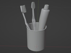 Toothpaste and Toothbrush 001 Modelo 3D