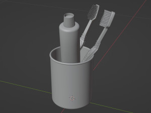 Toothpaste and Toothbrush 001 Modelo 3D
