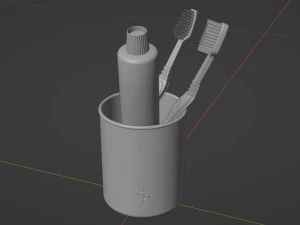 Diş Macunu ve Diş Fır&ccedil;ası 001 3D Model