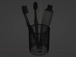 Diş Macunu ve Diş Fır&ccedil;ası 001 3D Model