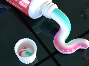 Toothpaste and Toothbrush 002 3D Model