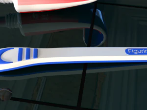Toothpaste and Toothbrush 002 3D Model