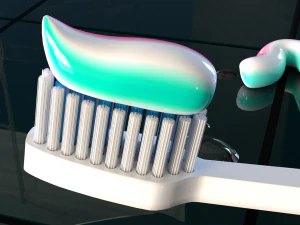 Toothpaste and Toothbrush 002 3D Model