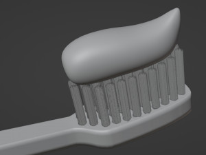 Toothpaste and Toothbrush 002 Model 3D