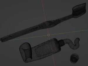 Toothpaste and Toothbrush 002 3D Model