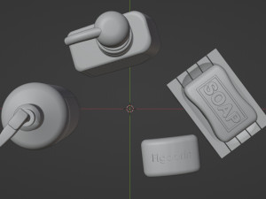 Bar Soap and Liquid Soap 001 3D Model