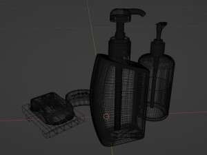 Bar Soap and Liquid Soap 001 3D Model