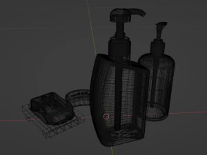 Bar Soap and Liquid Soap 001 3D Model