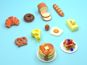Food Pack 001 3D Model