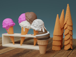 Ice Cream 001 3D Model