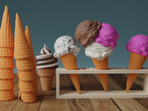 Ice Cream 001 3D Model