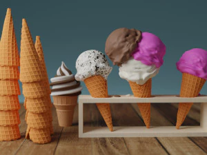 Ice Cream 001 3D Model