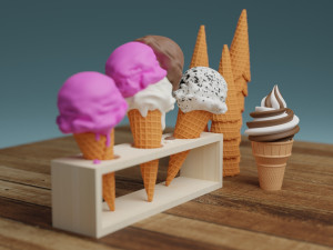 Ice Cream 001 3D Model