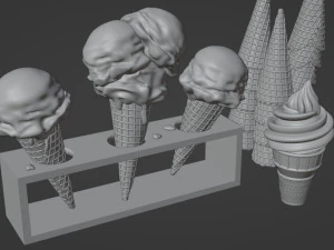 Ice Cream 001 3D Model