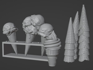 Ice Cream 001 3D Model