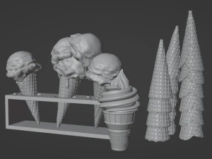 Ice Cream 001 3D Model