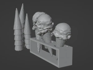 Ice Cream 001 3D Model