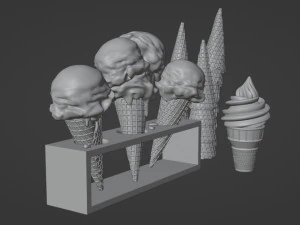 Ice Cream 001 3D Model