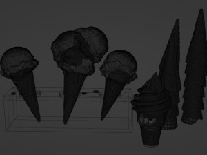 Ice Cream 001 3D Model