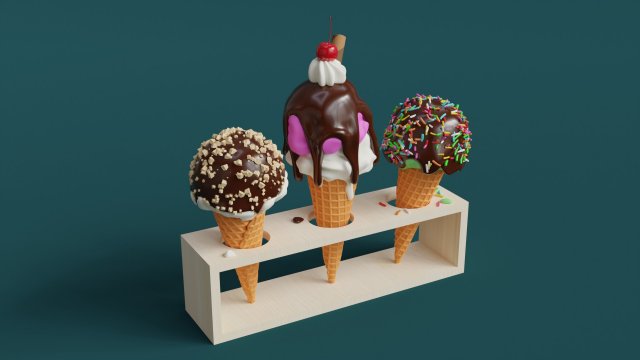 Ice Cream 002 3D मॉडल .c4d .max .obj .3ds .fbx .stl .blend 