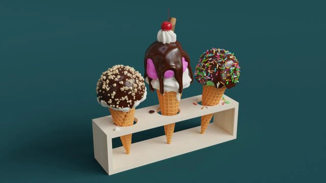Sorvete 002 Modelo 3D .c4d .max .obj .3ds .fbx .stl .blend
