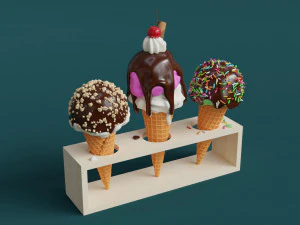 Мороженое 002 3D Модель