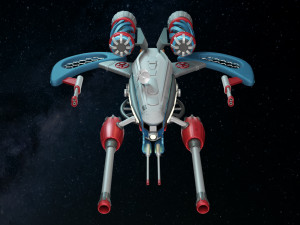 Spaceship 001 3D Model