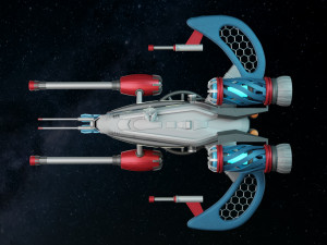 Spaceship 001 3D Model