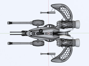 Spaceship 001 3D Model