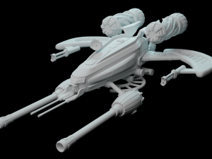 Spaceship 001 3D Model