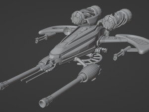 Spaceship 001 3D Model