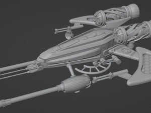 Spaceship 001 3D Model