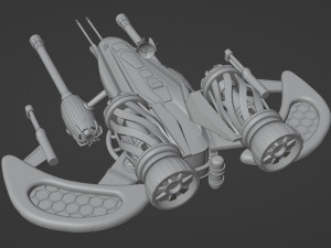 Spaceship 001 3D Model
