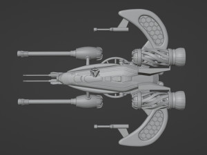 Spaceship 001 3D Model