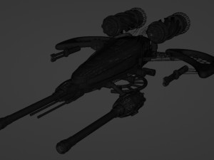 Spaceship 001 3D Model