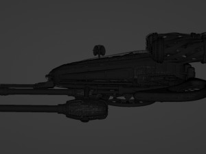 Spaceship 001 3D Model