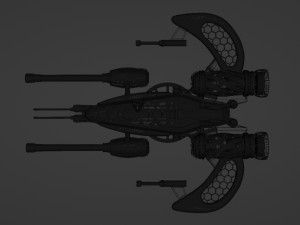 Spaceship 001 3D Model