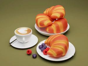 Croissant 001 3D Model