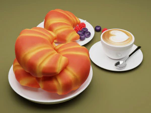 Croissant 001 3D Model