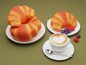 Croissant 001 3D Model
