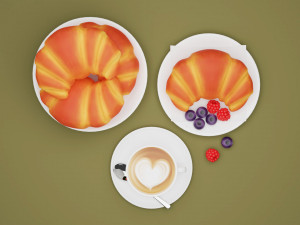 Croissant 001 3D-Modell