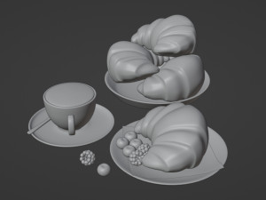 Croissant 001 3D-Modell