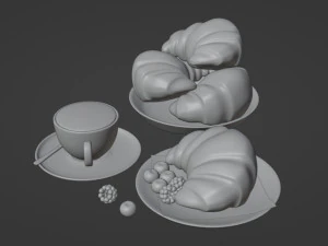 Croissant 001 3D Model